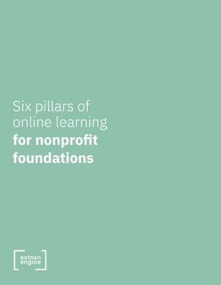 [WHITE PAPER COVER] Sx Pillars of Online Learning for Nonprofits
